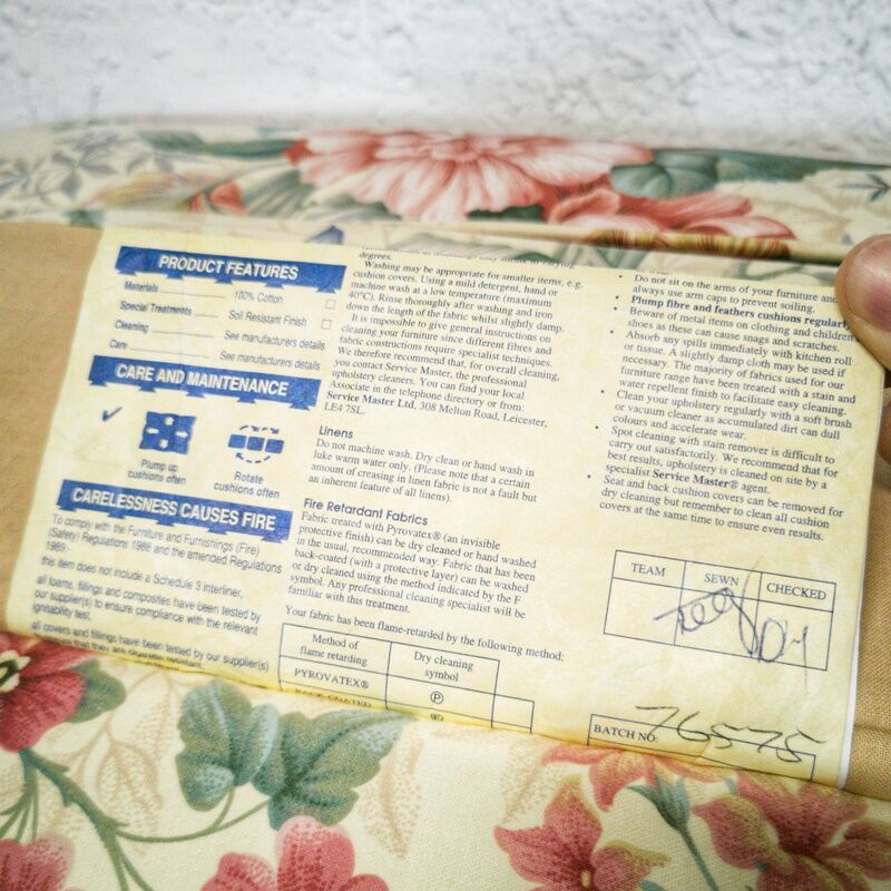 Vintage floral ottoman