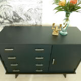 Dark green vintage chest of drawer