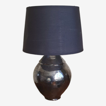 Black ceramic lamp