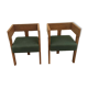 Pair of tripod armchairs ancient solid teak, 60