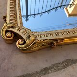 Gilded wooden mirror Regency style 54 x 95 cm