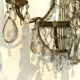 Pair of wall lamps bronze basket and grapevines XX century