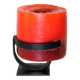 1970 wrought iron candlestick with its period coloured candle.
