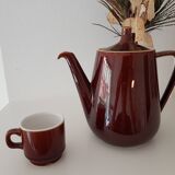 Villeroy et Boch coffee maker in brown porcelain + cup offered - good condition