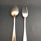 Silver metal service cutlery