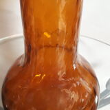 Glass vase brown caramel color