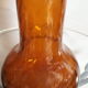 Glass vase brown caramel color