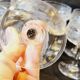 8 old champagne glasses in crystal engraved 1910