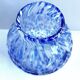 Élégant Vase Soliflore Photophore Mirella Verre Épais Soufflé Moucheté Neuf