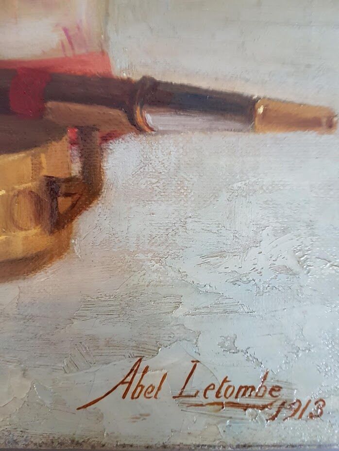 Still life oil painting ABEL LETOMBE 1913 41x33 cm