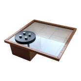 Table basse Roche Bobois designer Jp Cailleres plateau pivotant