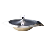 Légumier en acier inoxydable satiné  Années 70