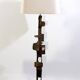 Brutalist bronze Floor Lamp with Incrusted Stones , 1970s