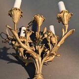 Lustre en bronze doré à 4 branches néoclassique, Circa 1940/1950.