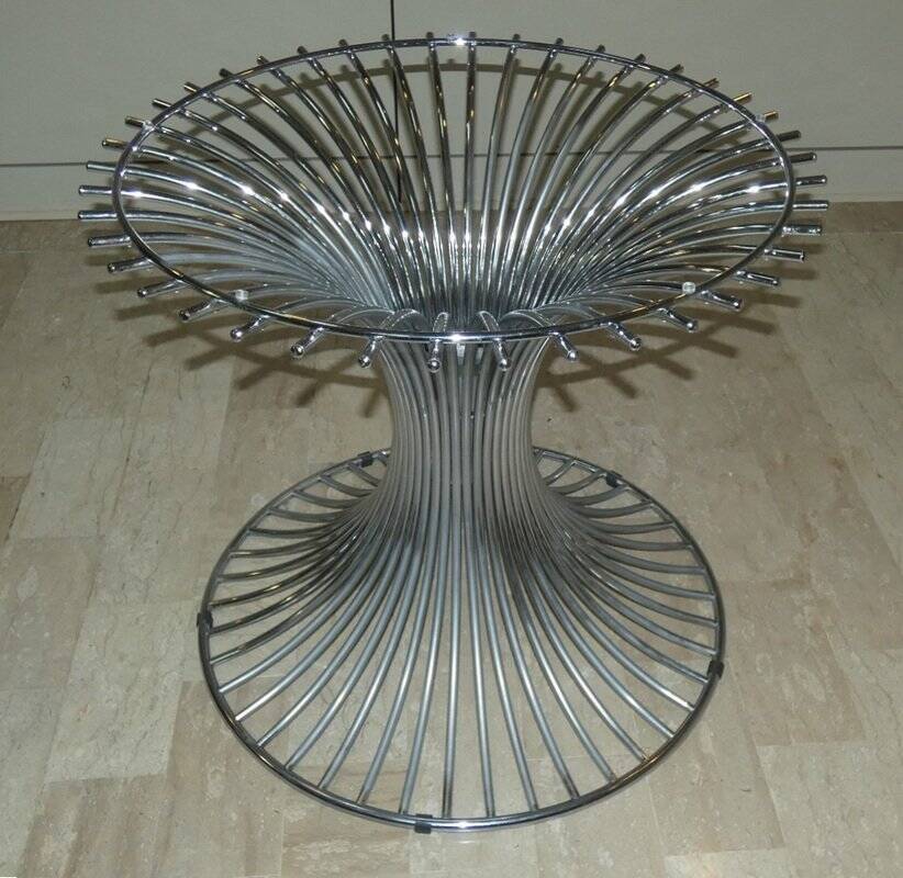 Margot chairs and Tulip dining table by Gastone Rinaldi for Rima, Italy, 1968, set of 5.