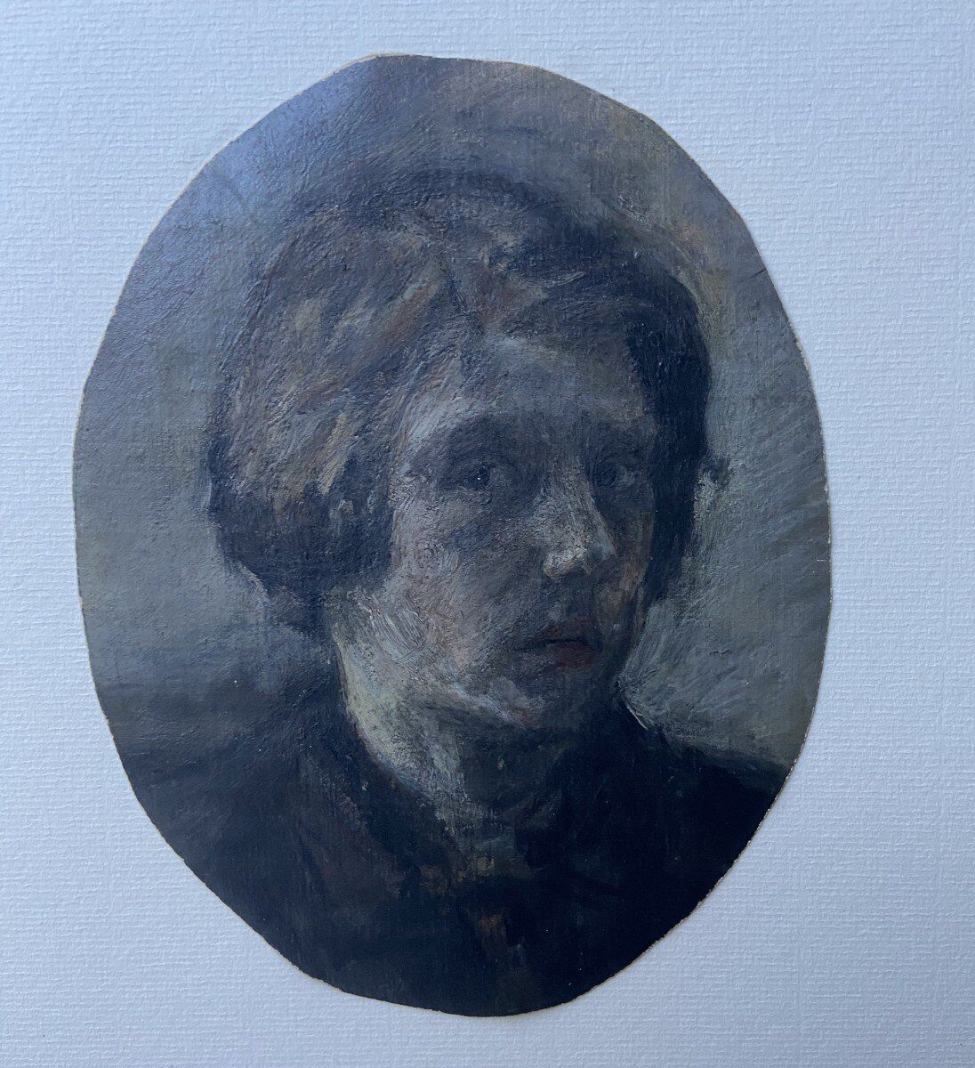 French Romantic School, 19th century Portrait of a man, oil on paper