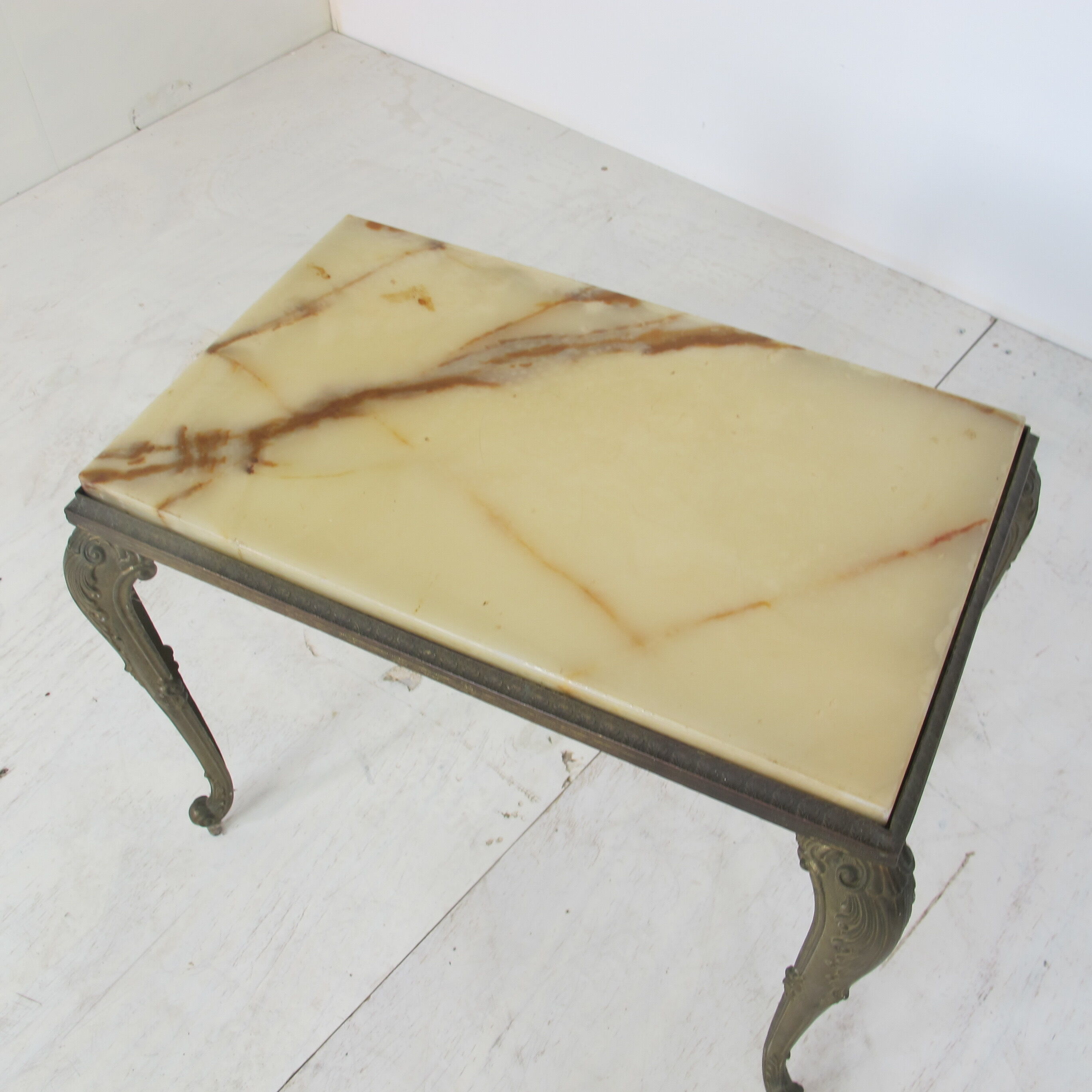 Regency marble and brass side table, 1950s