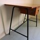 Scandinavian desk, 80s wood and metal