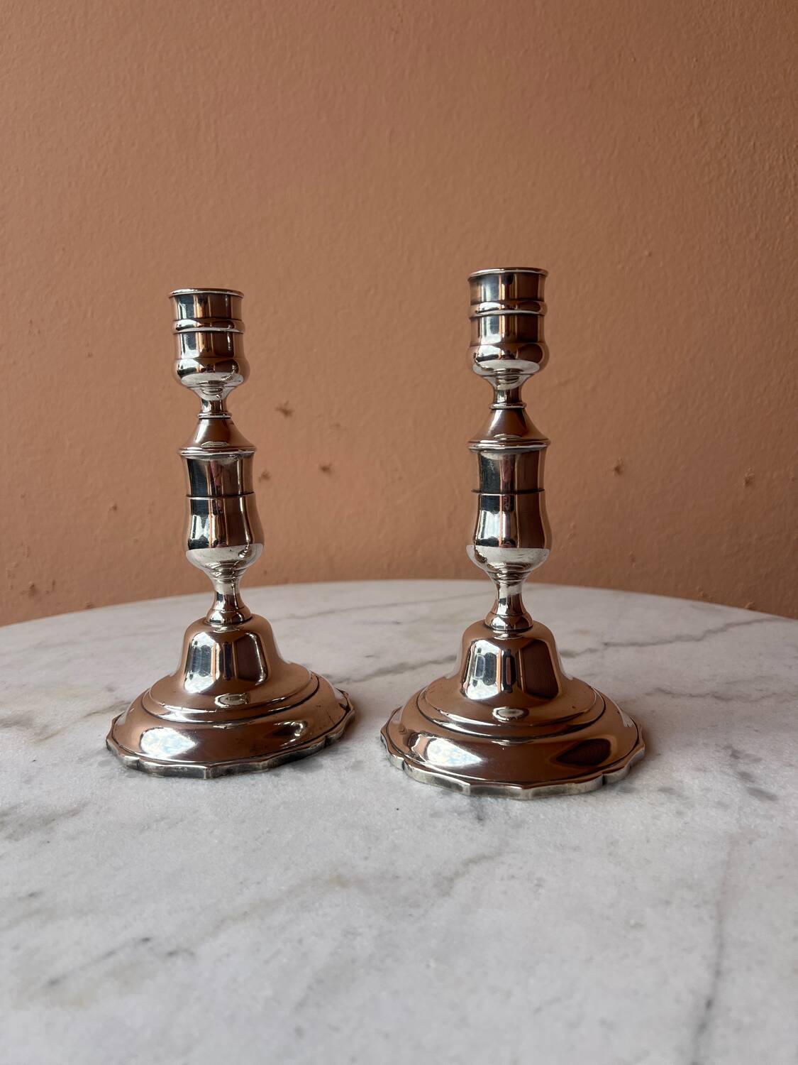 Zinc Candlesticks La Vieille Montagne