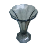 Smoked glass tulip vase