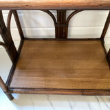 Vintage rattan bookcase from the 70s