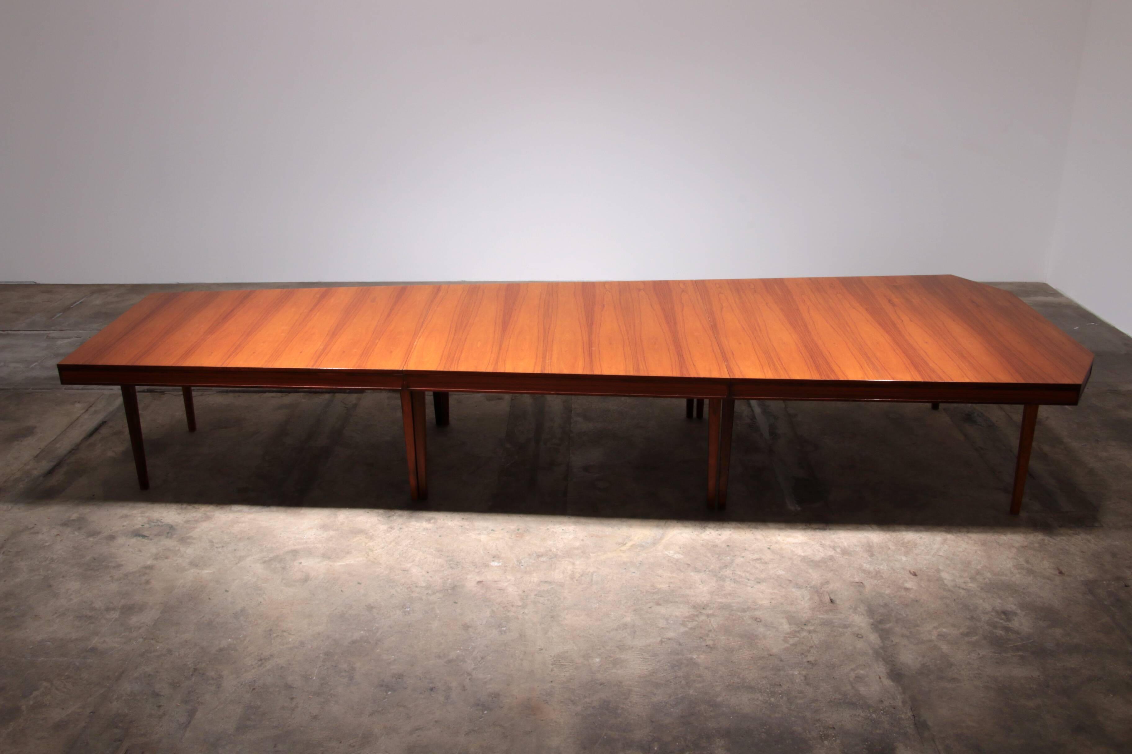 XXXL Mid-Century Teak Conference Board table from Volvo Stockholm 1960 from NK Inredning Stockhlom