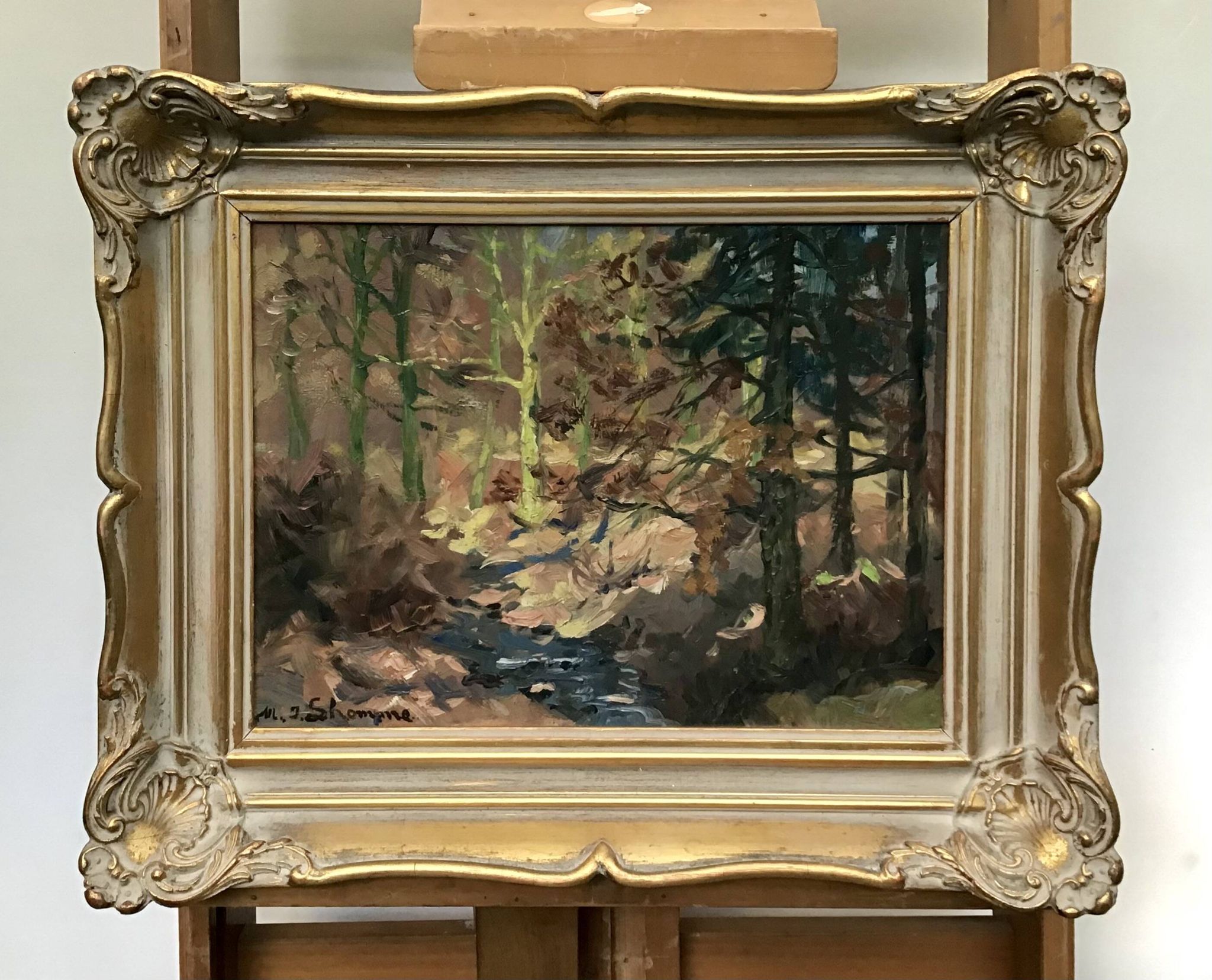“Stream in the forest” by Modeste-Jean Lhomme. Liège school of landscape