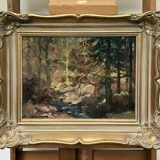 “Stream in the forest” by Modeste-Jean Lhomme. Liège school of landscape