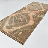 Tapis de couloir turc marron délavé 5x13, 159x385 cm