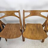 4 chaises Sawbuck de Hans Wegner, modèle CH29