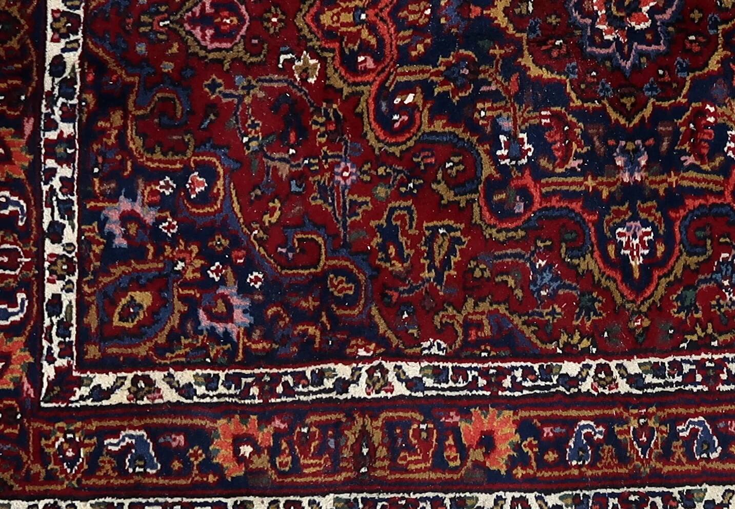 Handmade vintage Persian Hamadan rug 147cm x 203cm 1970s - 1C1167
