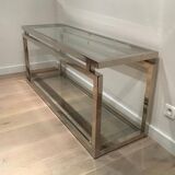 Console en chrome et verre