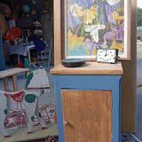 Vintage oak bedside table