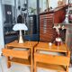 Vintage Simat bedside tables in elm – 1970
