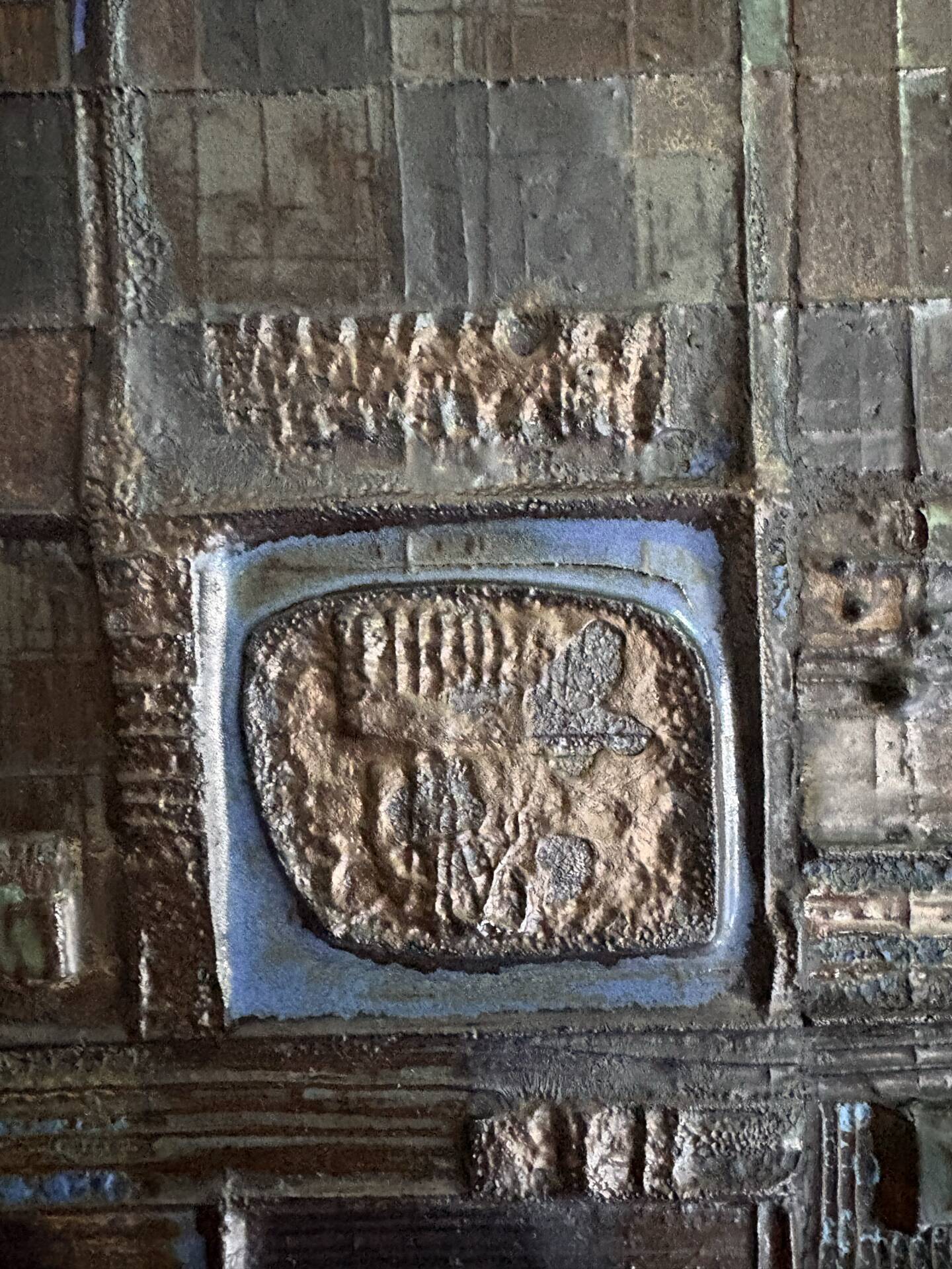 Brutalist Ceramic reliëf panel