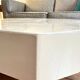 Table basse laquée crème David Lange