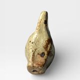 Ancient zoomorphic bird whistle in stoneware from La Borne.