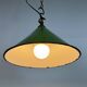 Industrial British Green Enamel Factory Pendant Lamp, 1950s