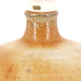 Artisanal orange-yellow ceramic lamp