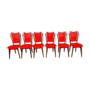 Série de 6 chaises skaï