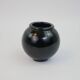 Black ceramic ball vase from Biot