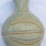Pitcher or vase in glazed ceramics, signature to identify