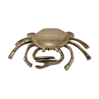 Vintage solid brass crab