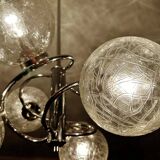 Suspension Vintage 70 Chrome Verre