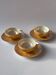 Set of 3 iridescent fine porcelain coffee cups