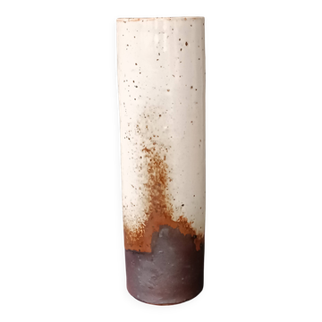 Vase en grès  pyrité double glaçure La Tournerie vintage