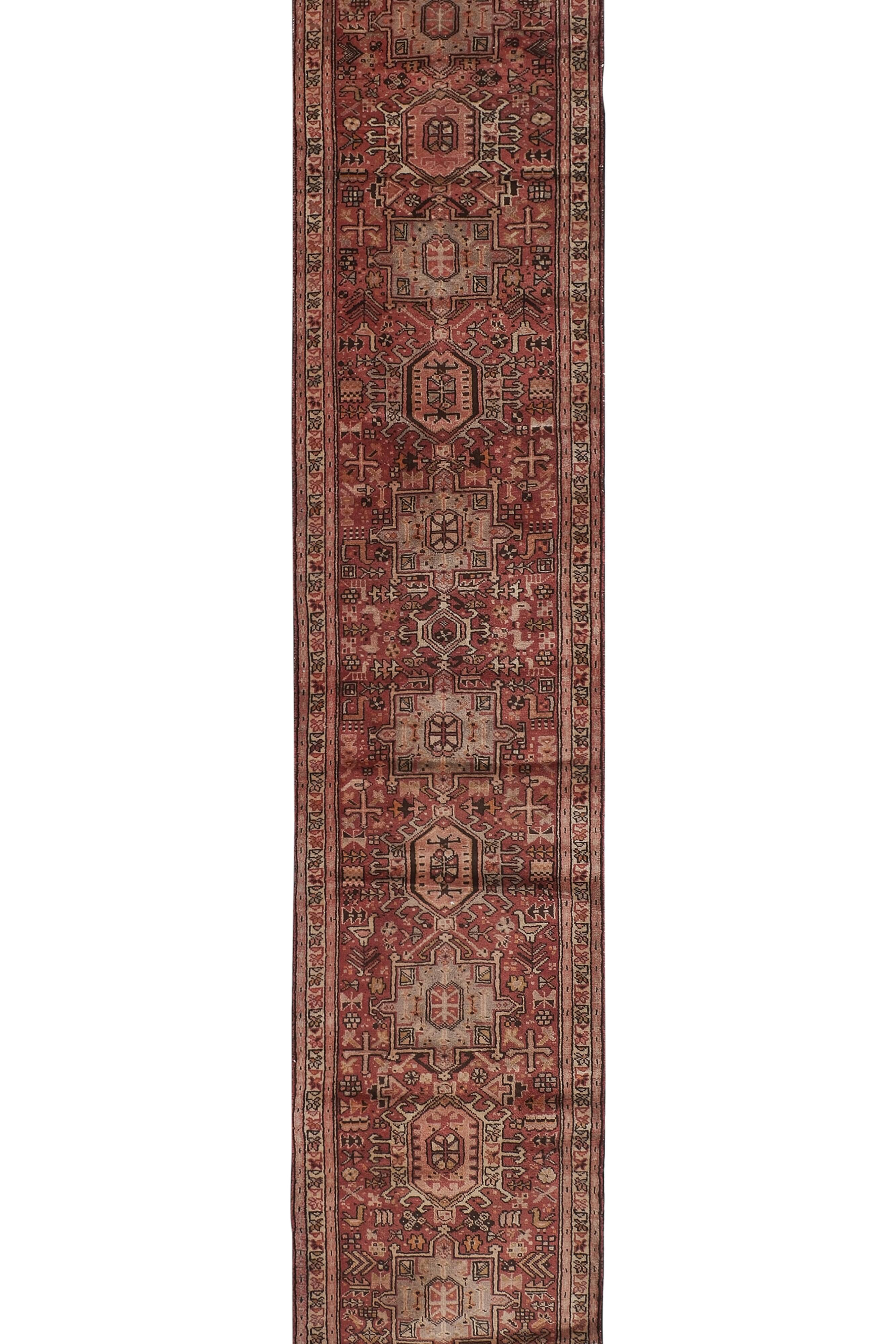 Vintage Turkish Oushak Rug Handwoven 84x388 cm