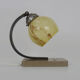 Desk lamp, Art Deco table lamp with swivel head, marble base, bronze foot