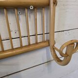 Vintage rattan coat rack