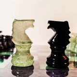1970 Volterra Alabaster Chess Set - Made in Italy